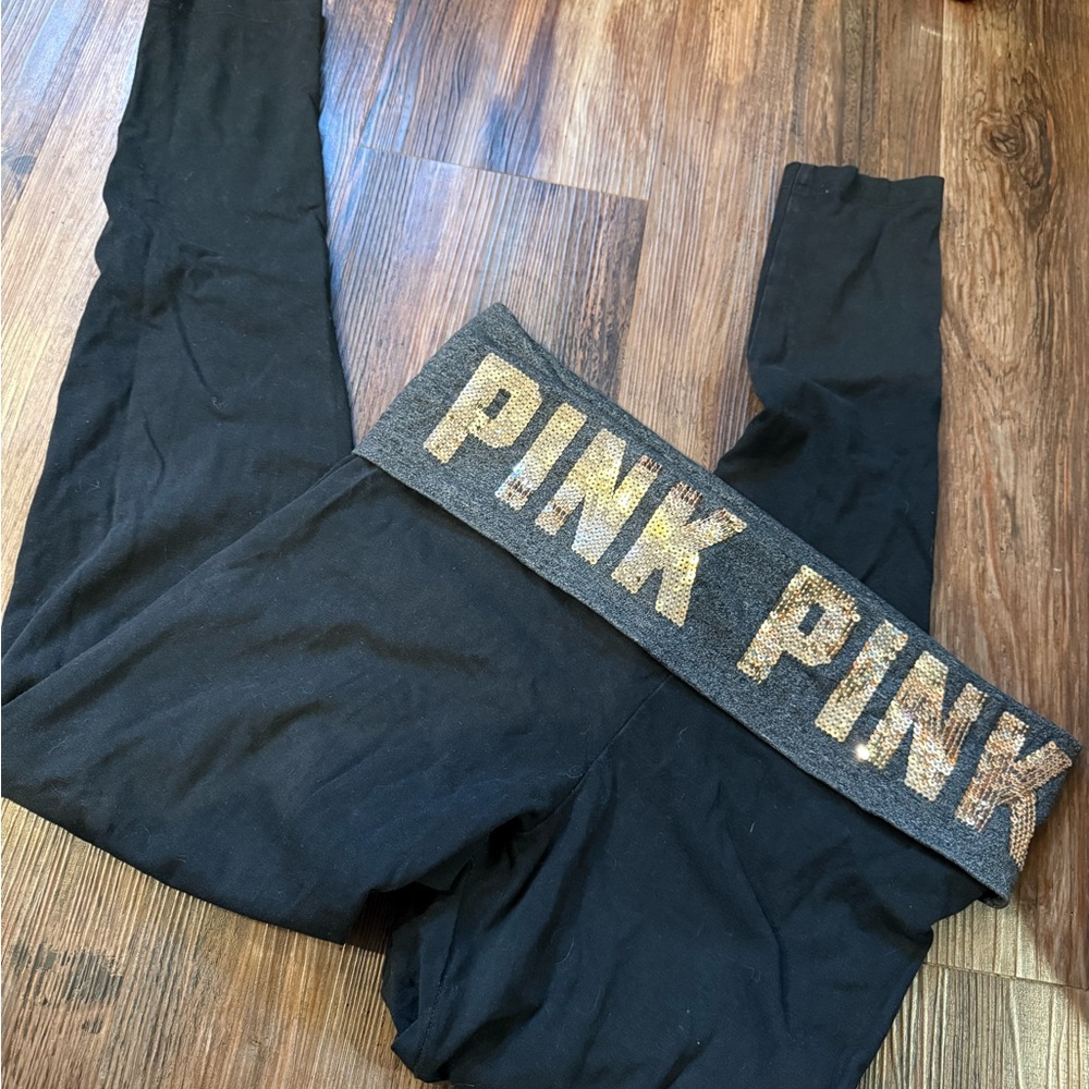 PINK Victoria's Secret Black Yoga Leggings